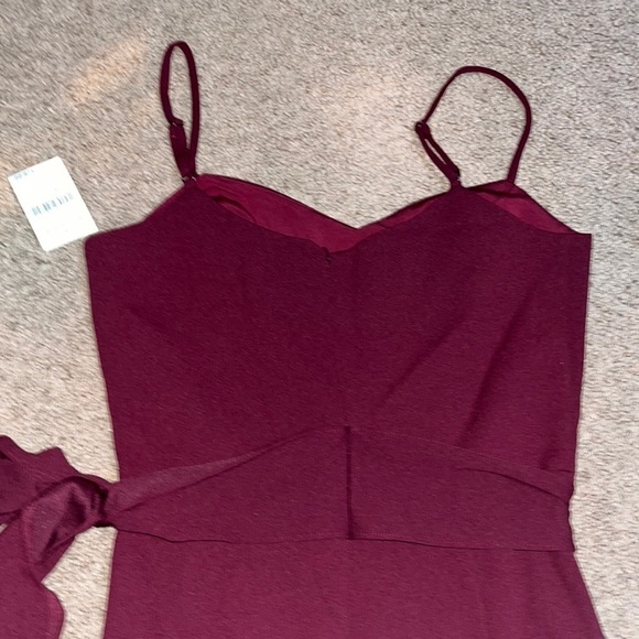 Dress The Population Veronique Tie Back Sleeveless Sheath Dress Burgundy Medium - Picture 6 of 10